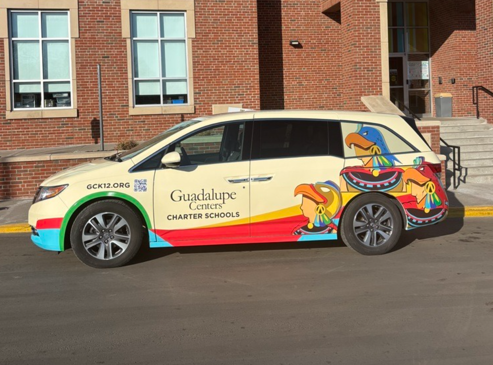 IMAGE OF A VAN WITH LOGO