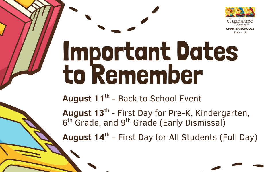 Important Upcoming dates