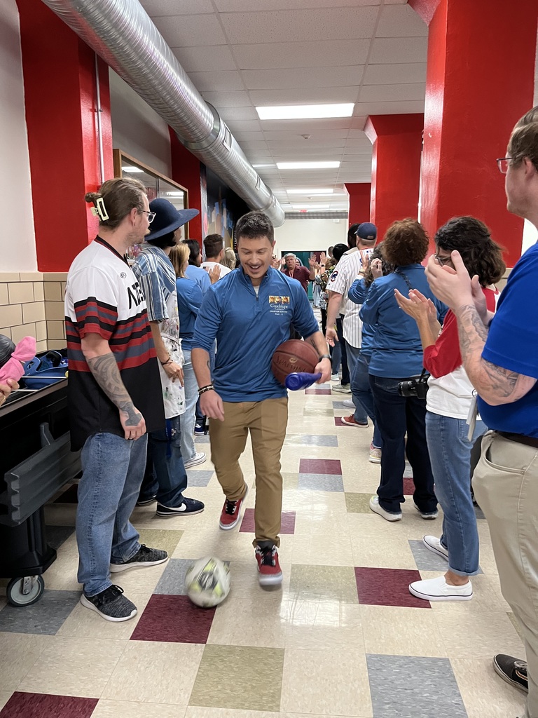 Teachers welcoming students