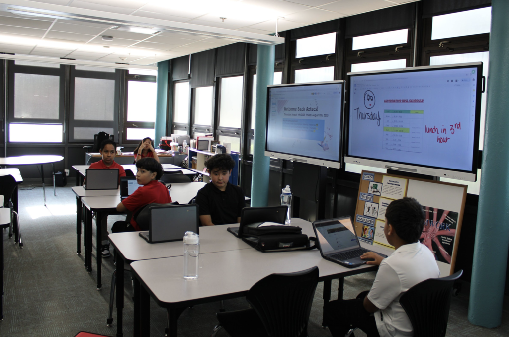 students in class