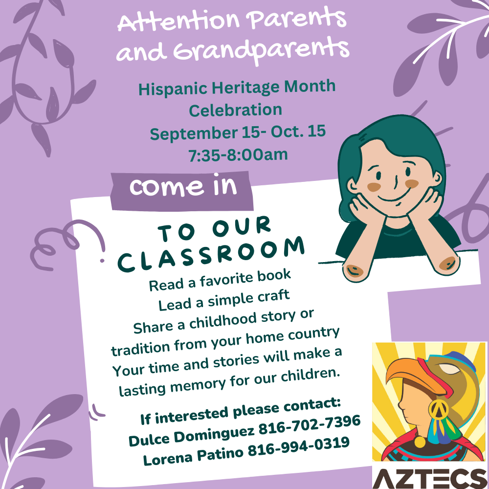 Flyer about classroom volunteers in Spanish 