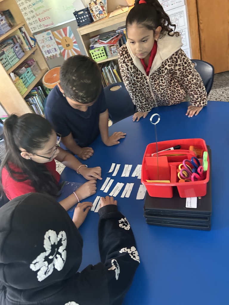 Kids working on a design project