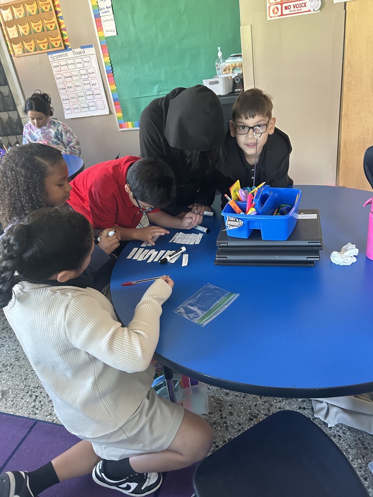 Kids working on a design project