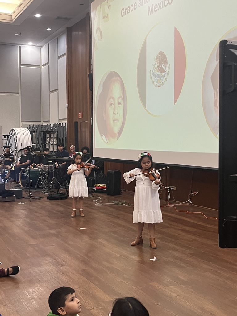 Students playing the violin