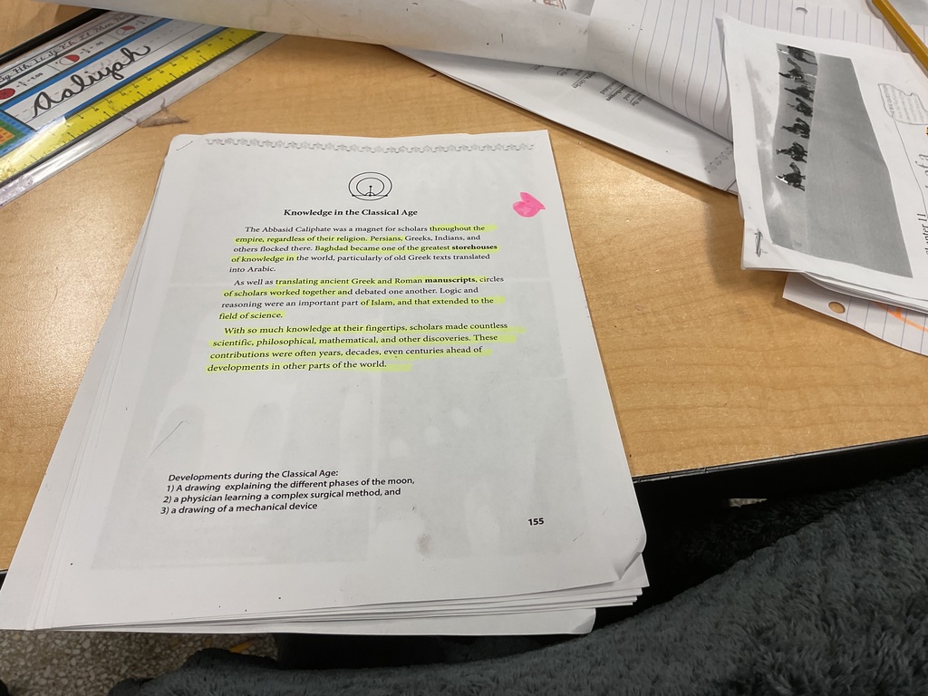 A paper with information 