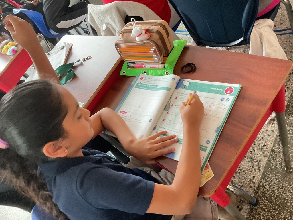 A Kid writing 