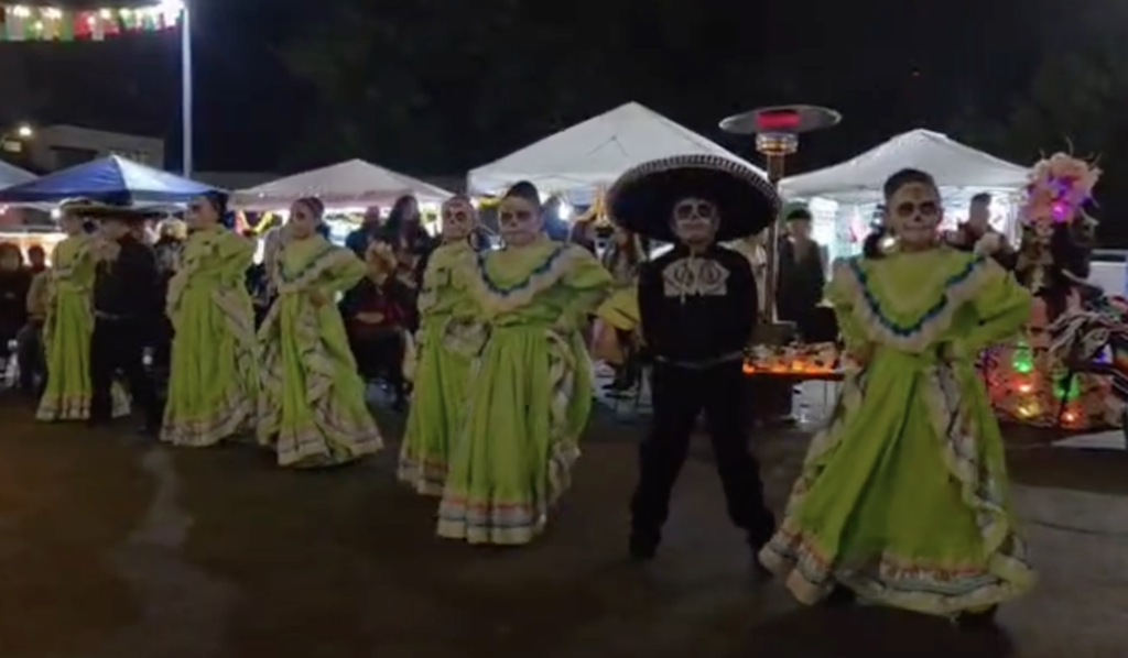Folkloric dance group performing