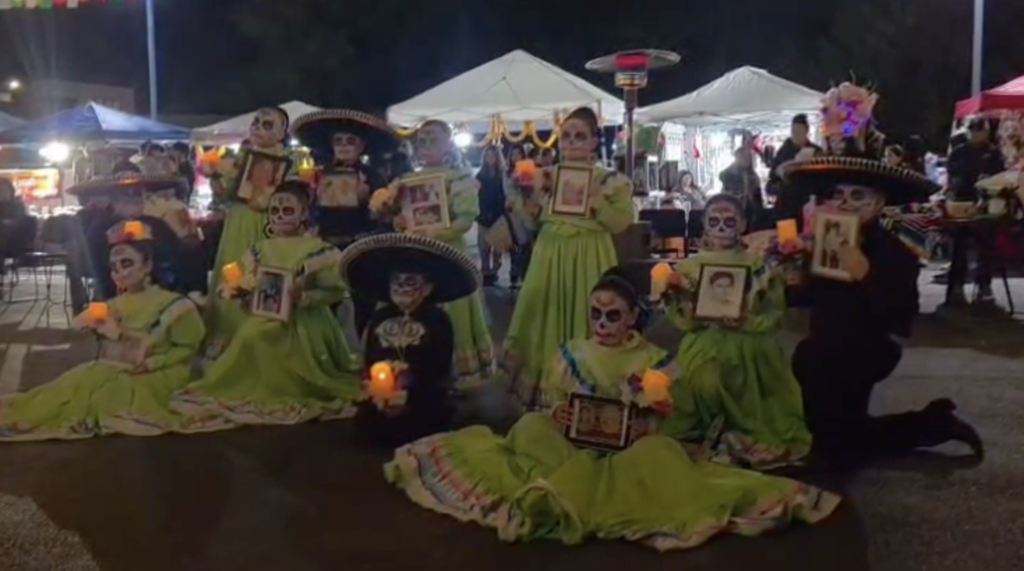 Folkloric dance group performing