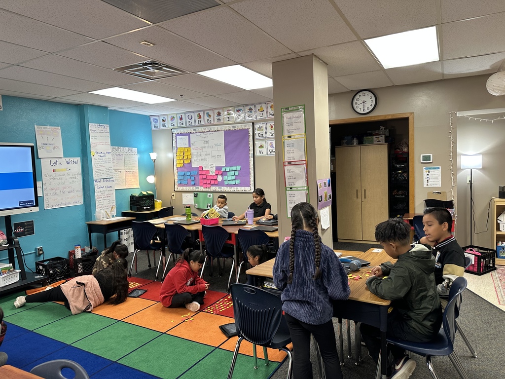 Students working on multiplication tables 