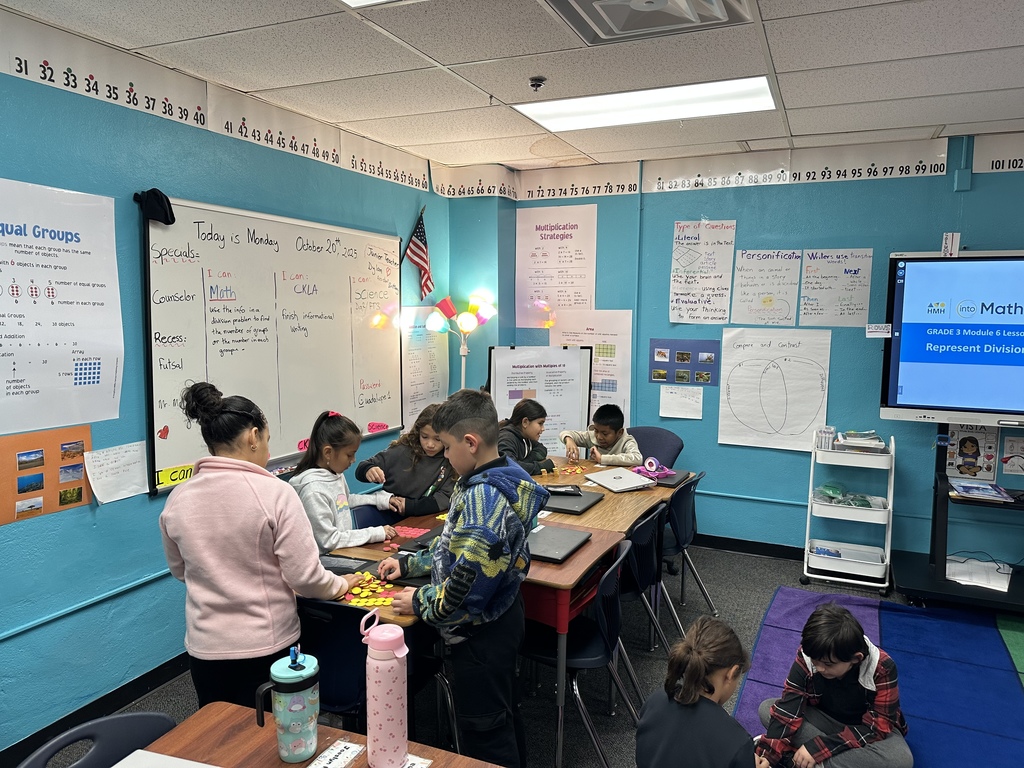 Students working on multiplication tables 
