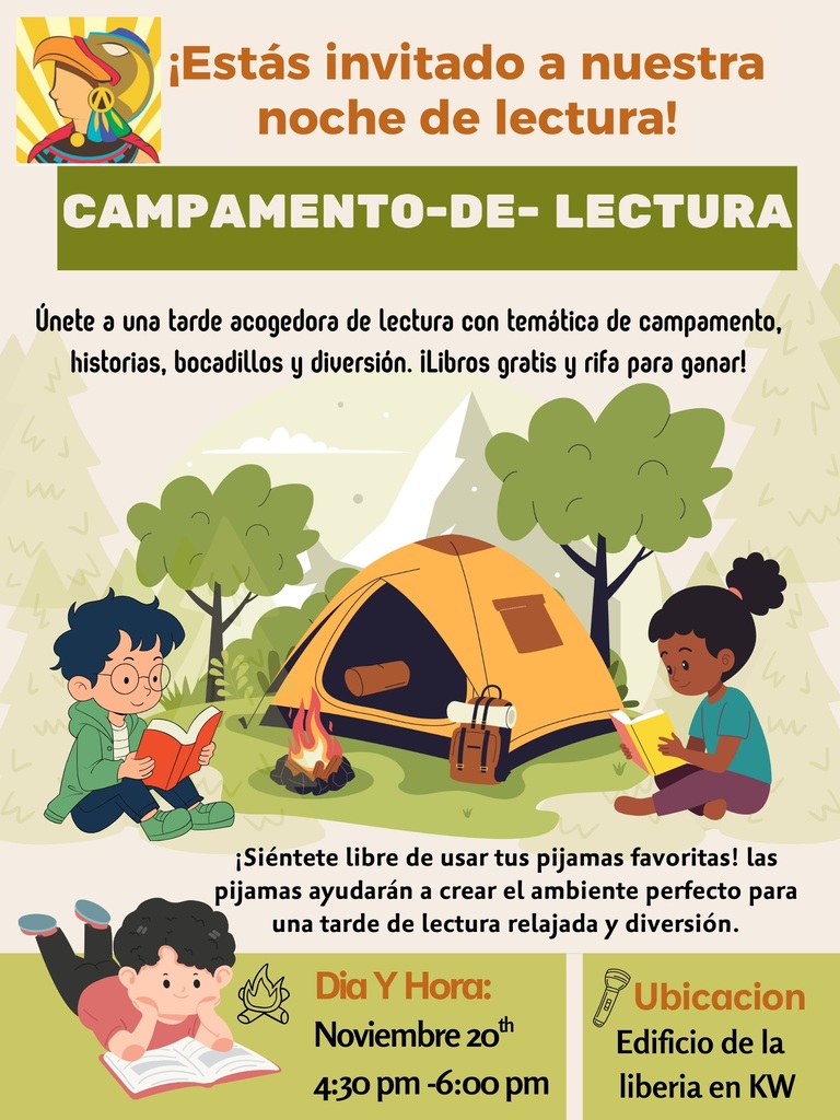 Camp Read A lot flyer in Spanish