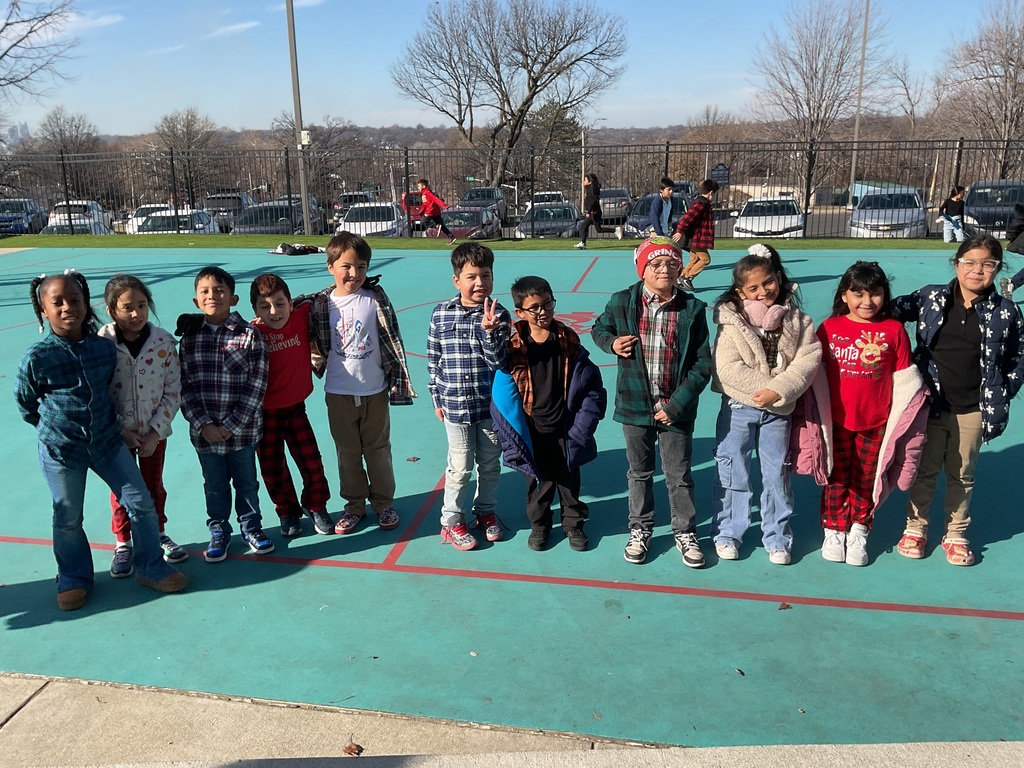 Kids showing off their spirit by wearing plaid