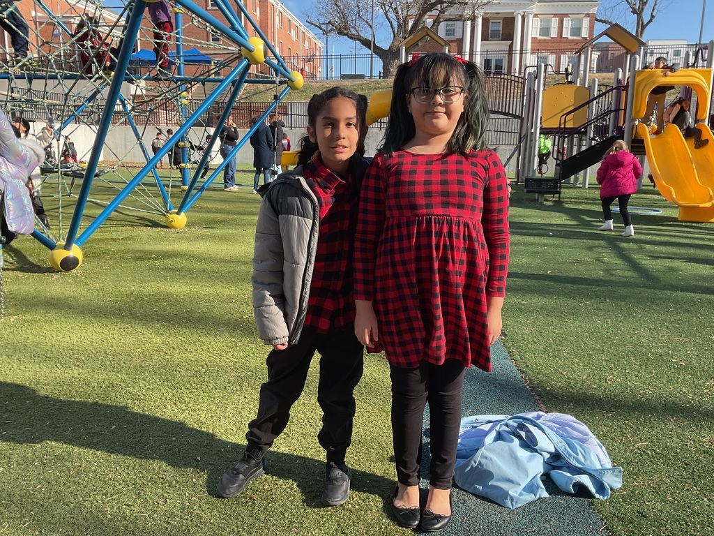 Kids showing off their spirit by wearing plaid