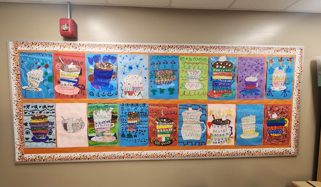Winter-themed school bulletin board decoration