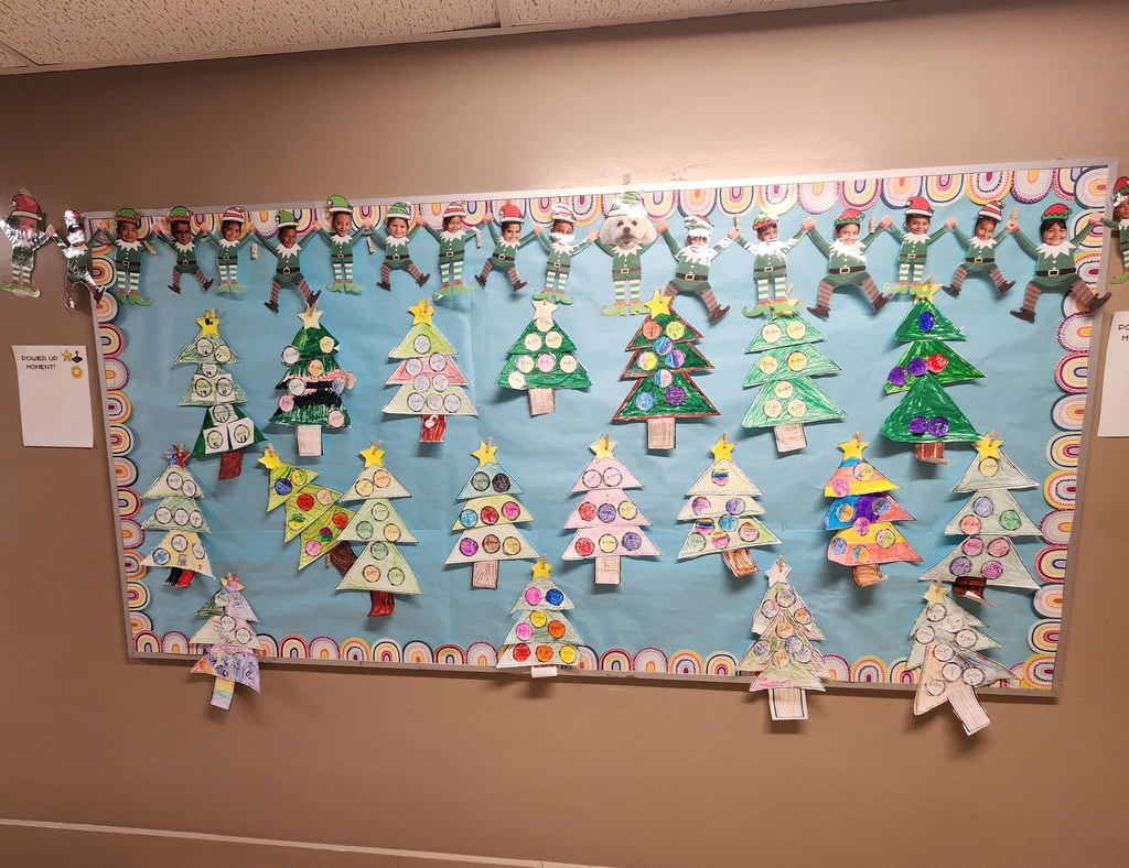 Winter-themed school bulletin board decoration
