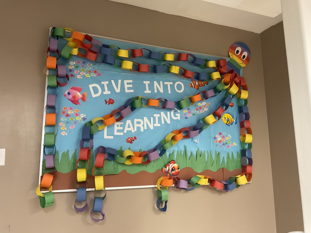 Winter-themed school bulletin board decoration