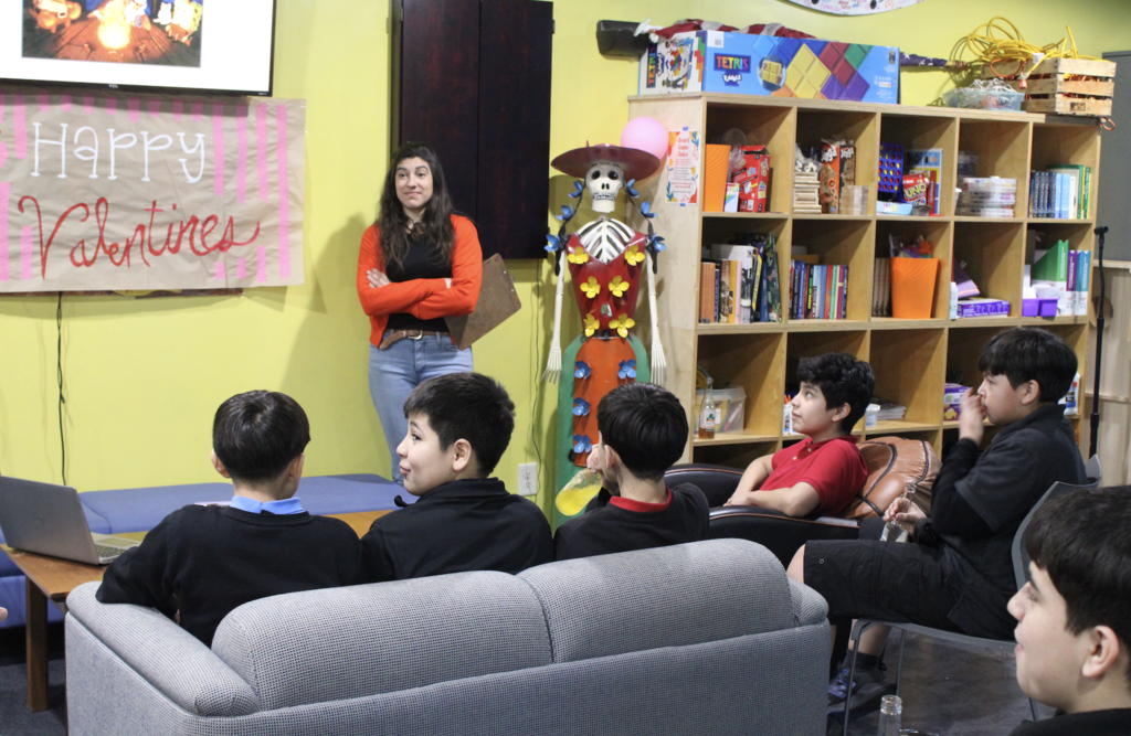 guest speaker with students