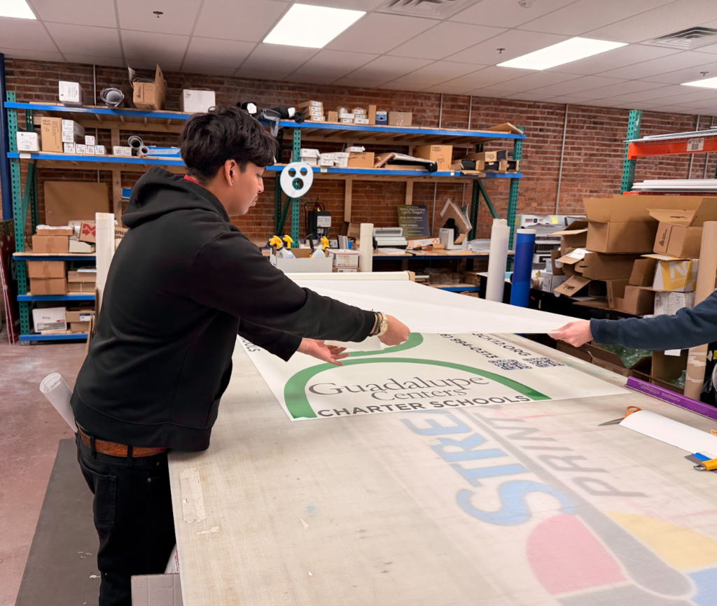 Student making sure everything is measured & handled properly