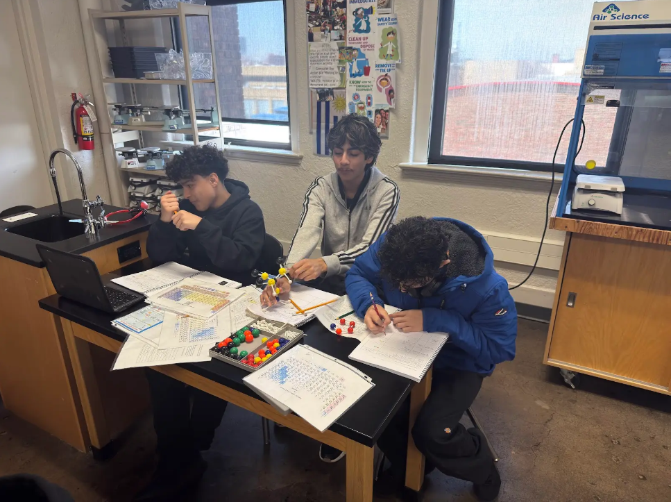 group of students reading