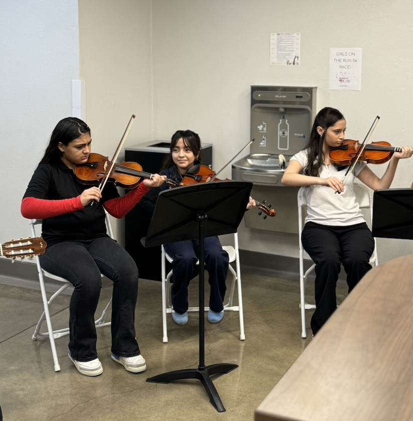 band playing in the front office