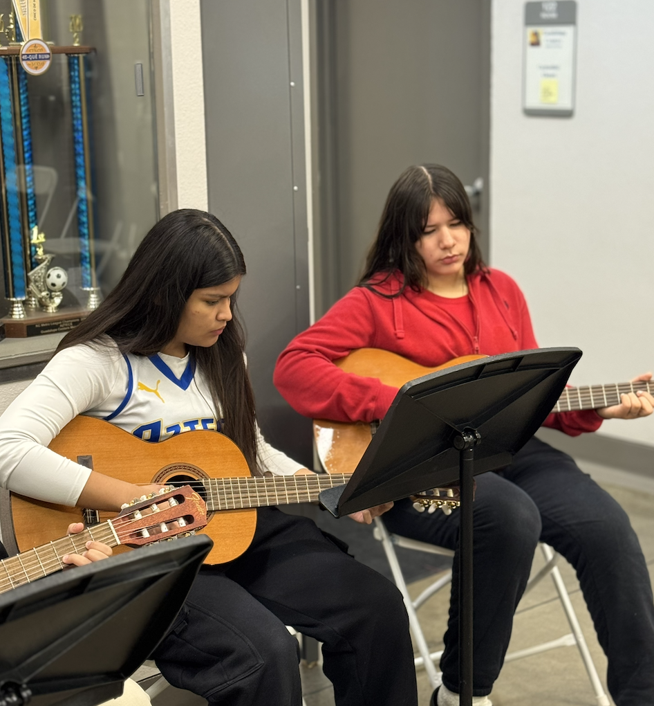 band playing in the front office