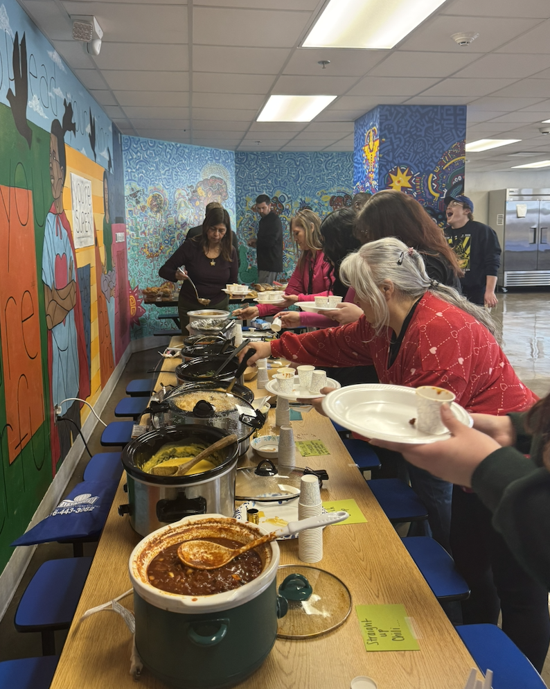 staff trying out the soups