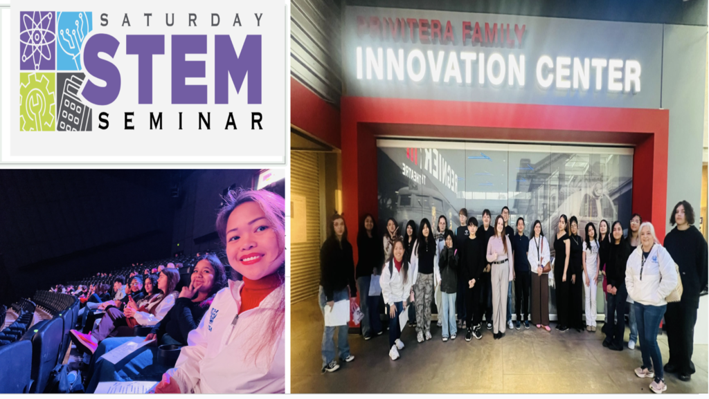 students and Mrs. Lindsey at the Saturday STEM Seminar