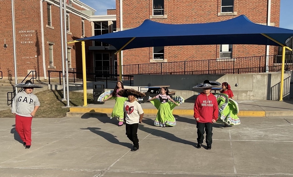 Our Folkloric Dance Club is practicing a new dance