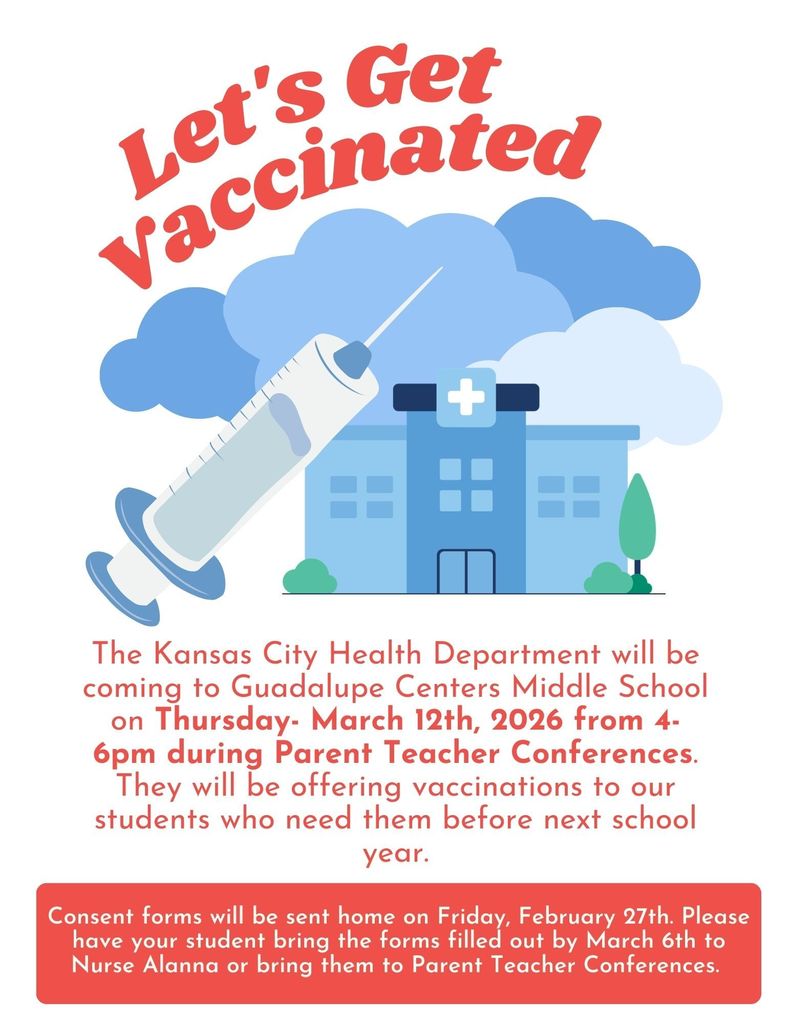 Vaccination flyer during Parent teacher conferences
