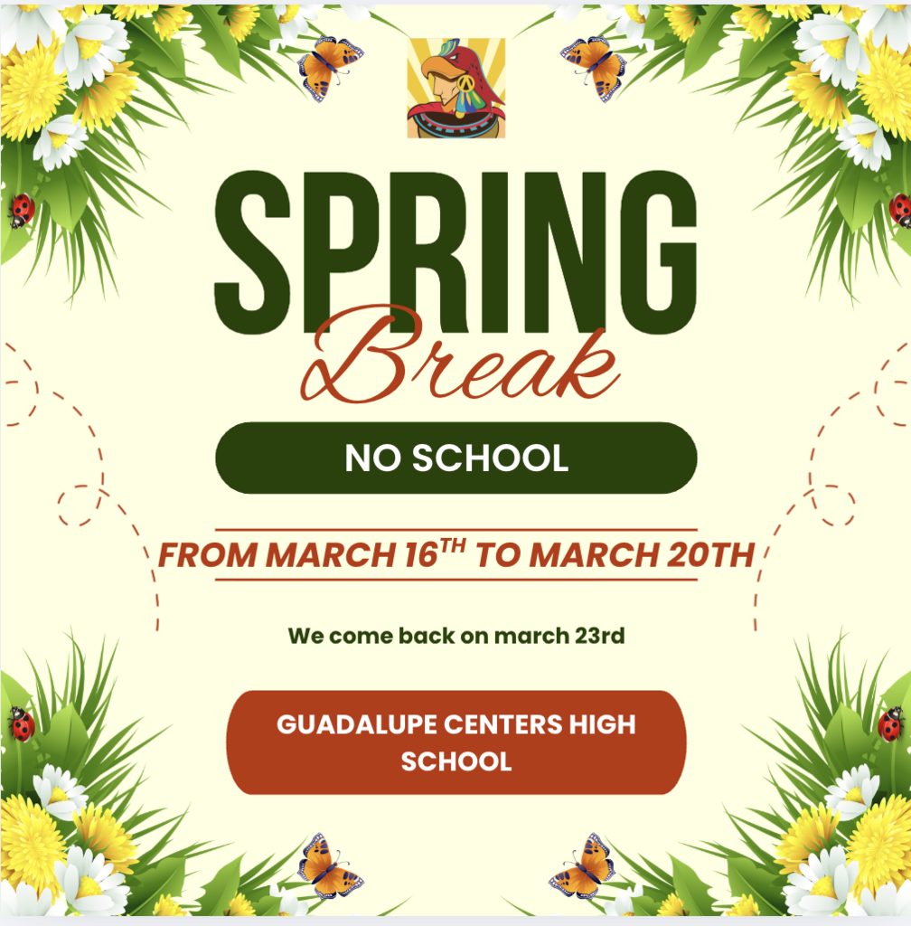 Spring Break flyer with dates -English 