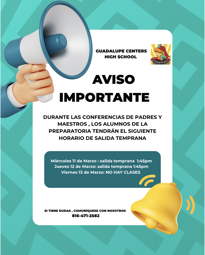 flyer with information about early release during parent teacher conferences - Spanish