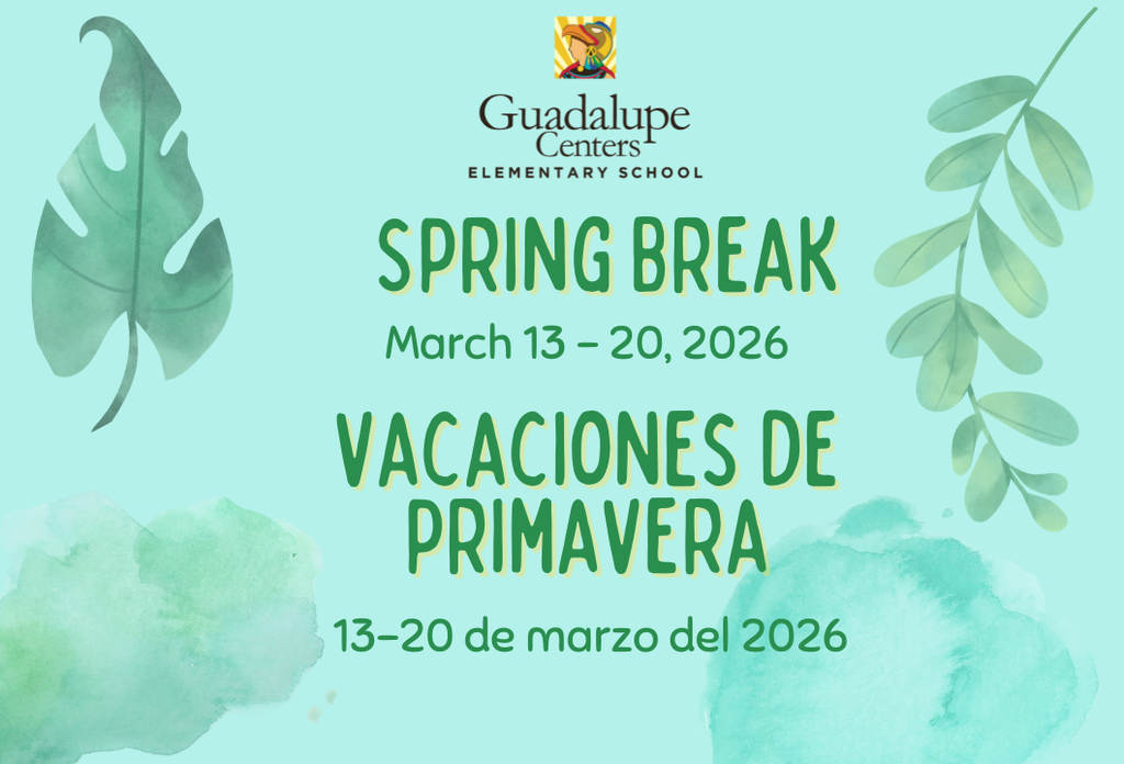 Flyer announcing the dates for Spring Break.