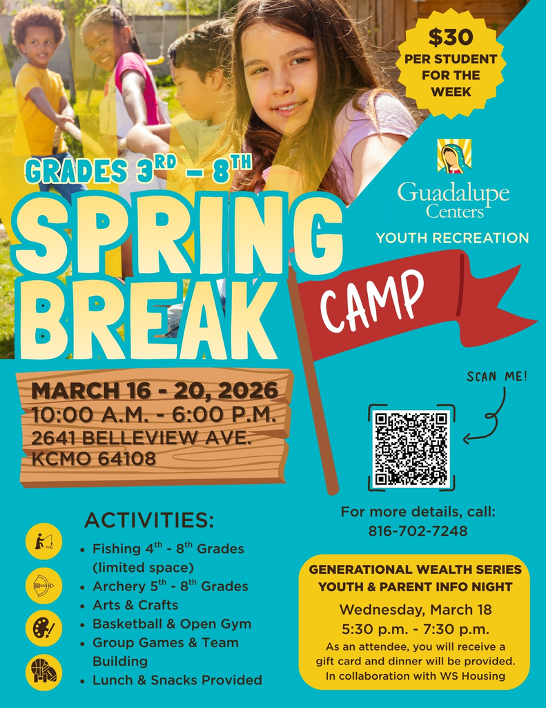 Flyer with information on Spring Break Camp