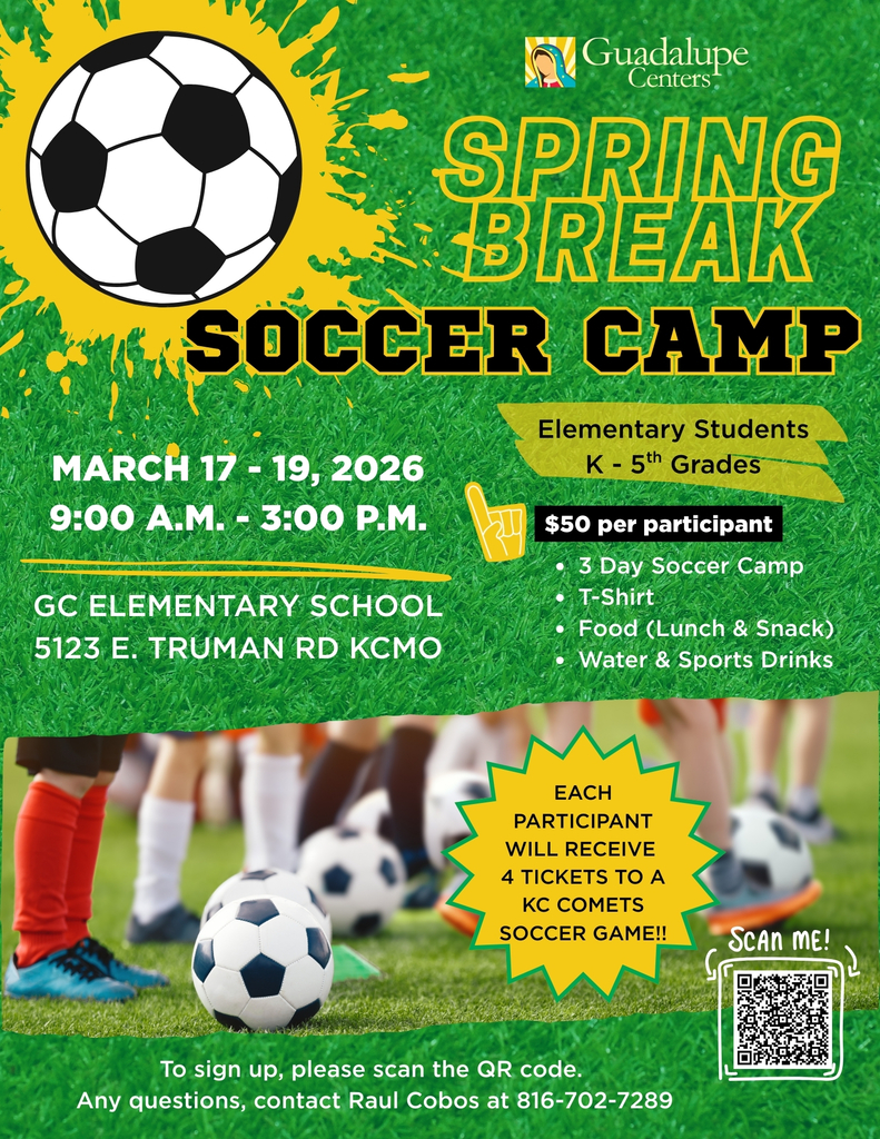 Flyer with information about Spring soccer camp