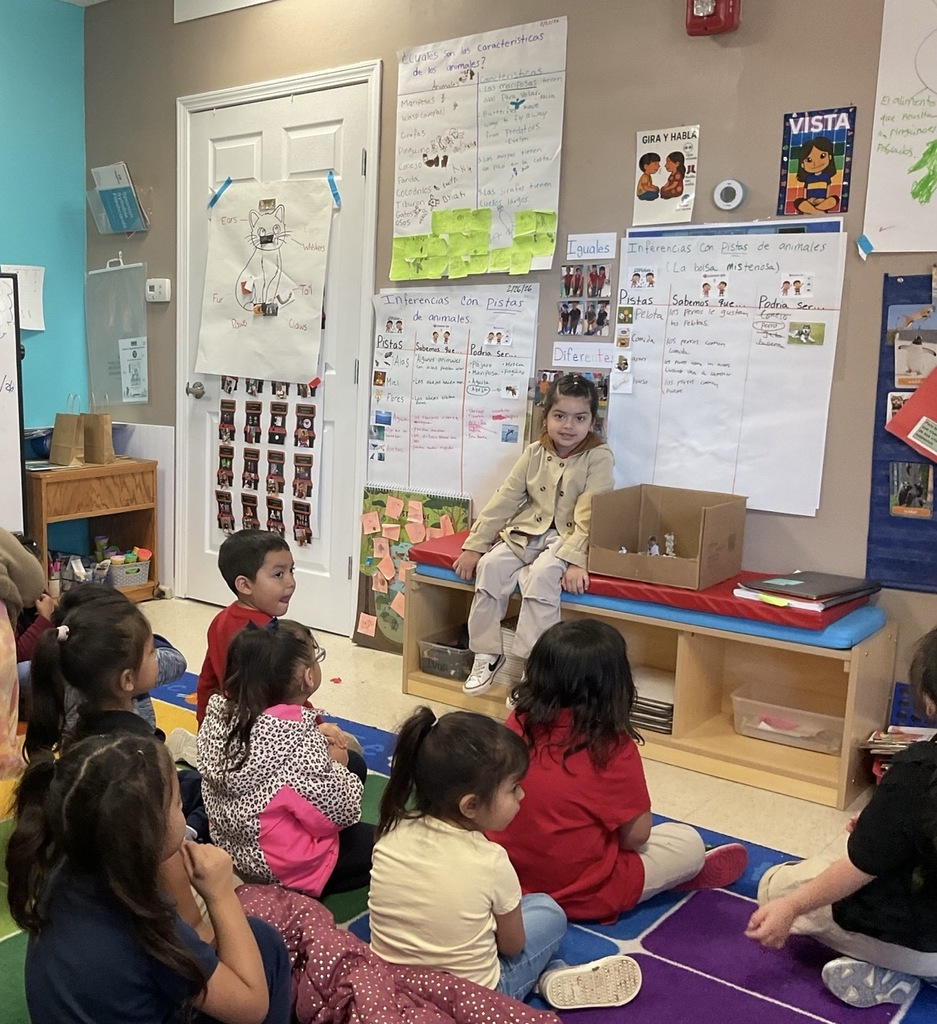 A Pre-K student,, shared what she learned about bunnies.