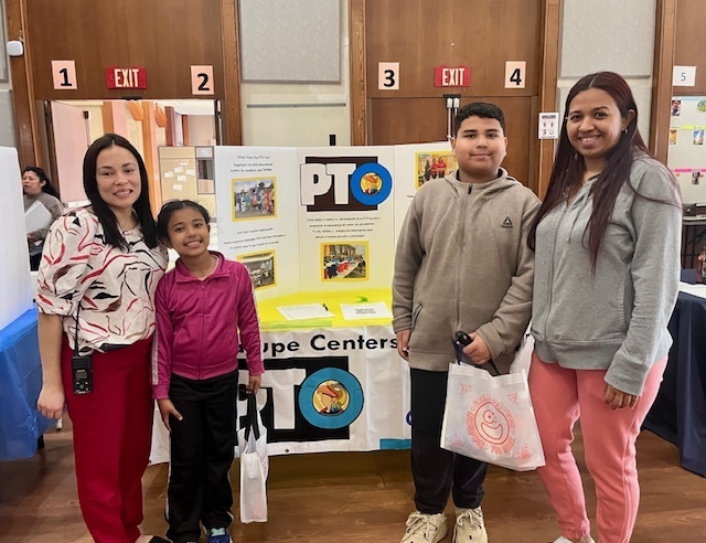 Picture of Vice principal with a family