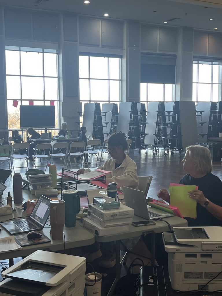 Nurses working on paperwork.