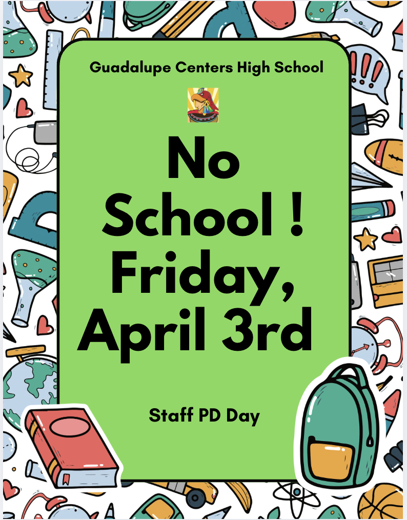 flyer no school Friday April 3rd