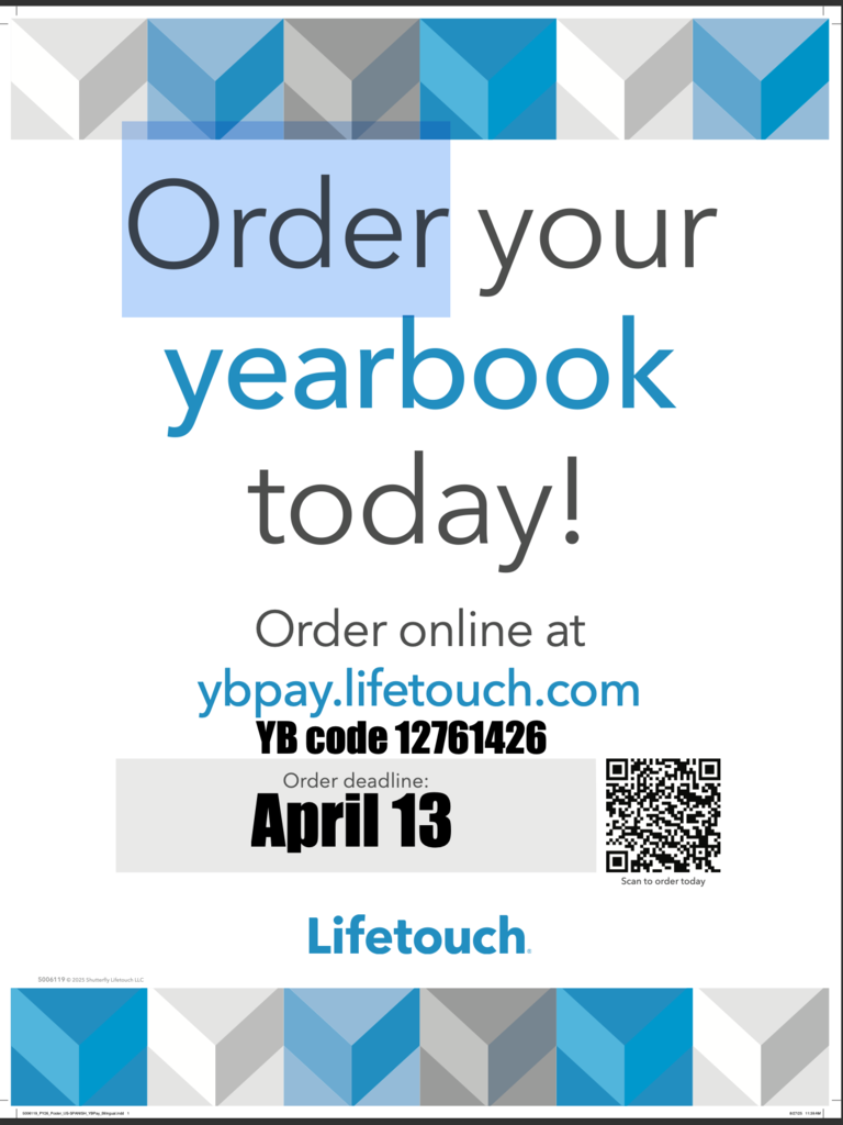 Flyer of yearbook order
