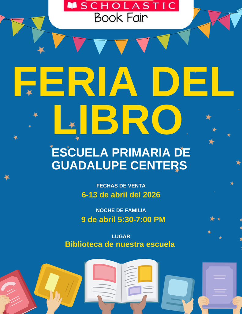 Flyer of Scholastic Bookfair in Spanish