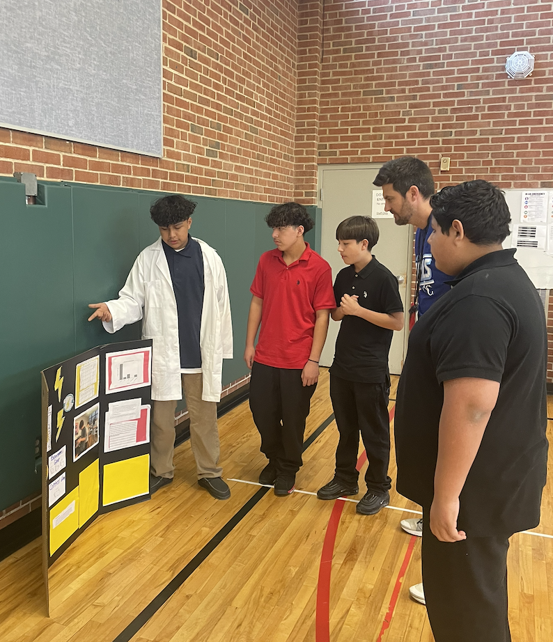 students practicing for the stem fest