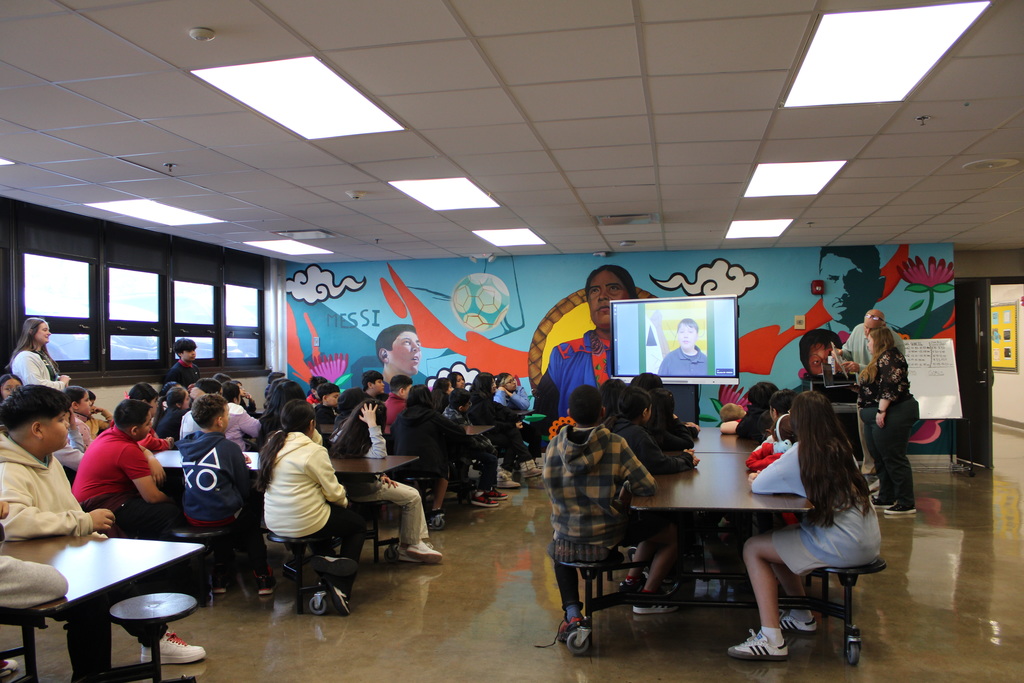 5th graders visiting our middle school building