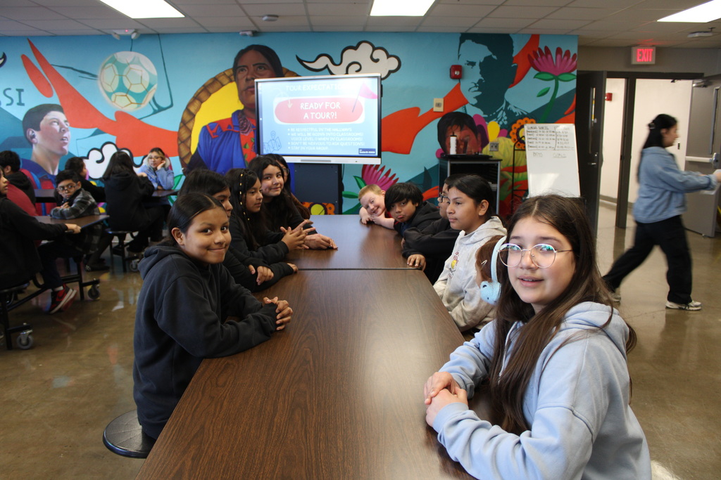 5th graders visiting our middle school building