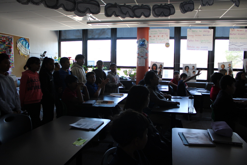 5th graders visiting our middle school building