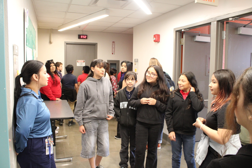 5th graders visiting our middle school building