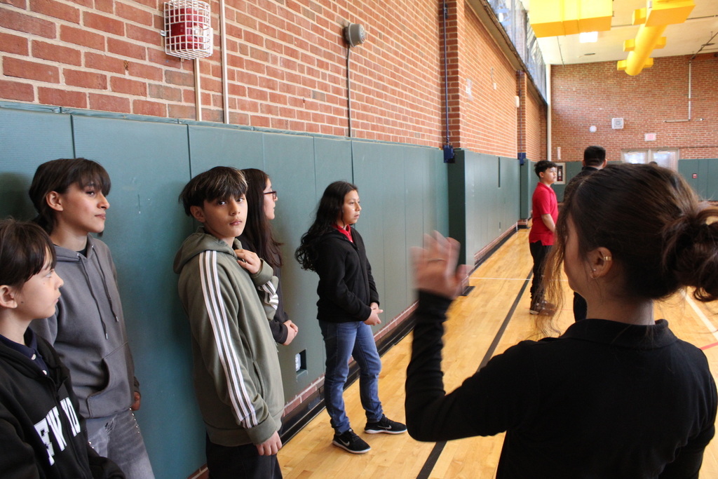 5th graders visiting our middle school building