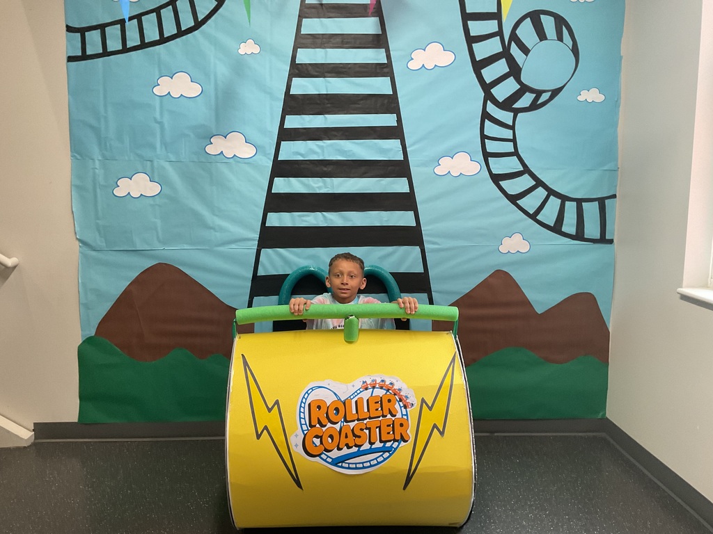 student on a roller coaster decoration