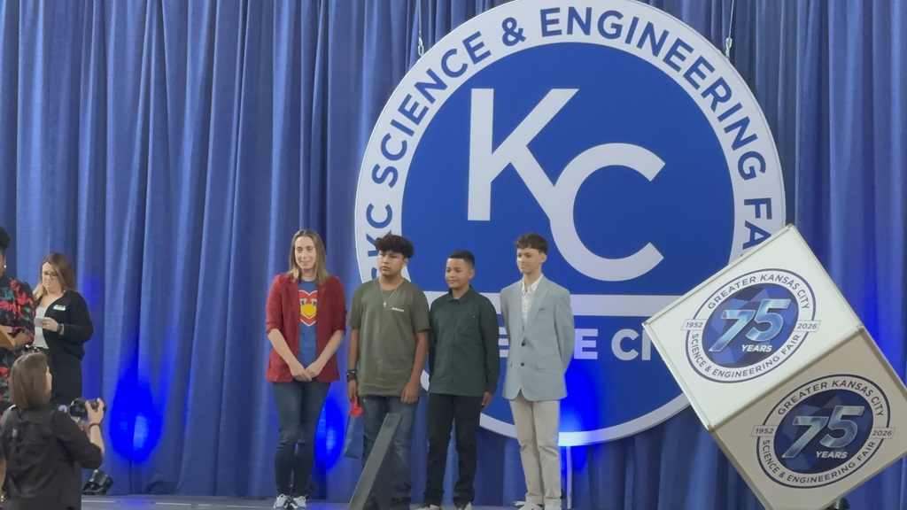 STEM students receiving their award(s)