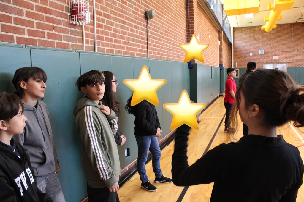 Students observing gym class