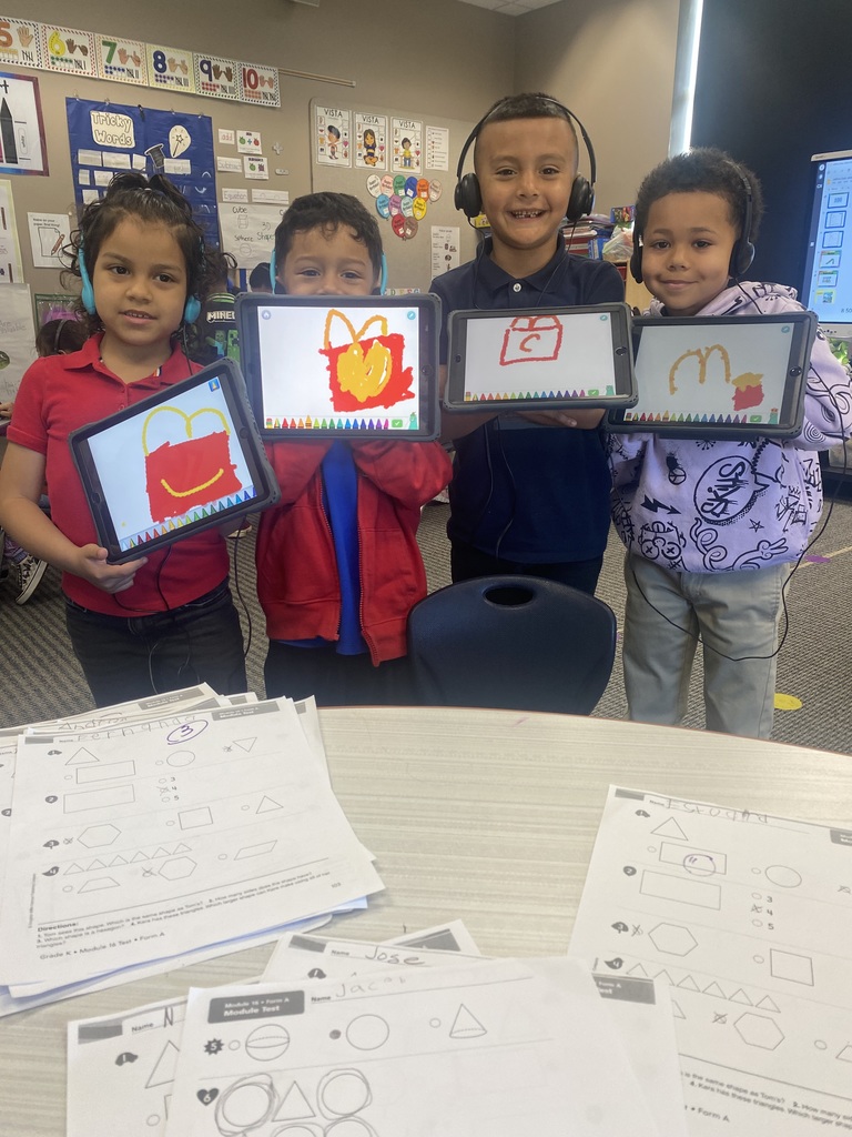 4 students made a picture of mcdonalds